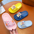Children's slippers women's thick-soled cartoon korean version home flip-flops DIY girls anti-slip soft-soled parent-child sandals men.