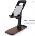 Cell Phone Stand, Phone Stand, Mobile Stand, Tablet Stand, Bed Stand, Video call Stand, iPad Stand, Portable Desktop Stand Adjustable Height and Angle Phone Holder for Desk with Smartphone(Black). 