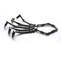Punk Skeleton Hand Bone Five Finger Ring Bracelet Adjustable Halloween Bracelet.