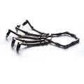 Punk Skeleton Hand Bone Five Finger Ring Bracelet Adjustable Halloween Bracelet. 