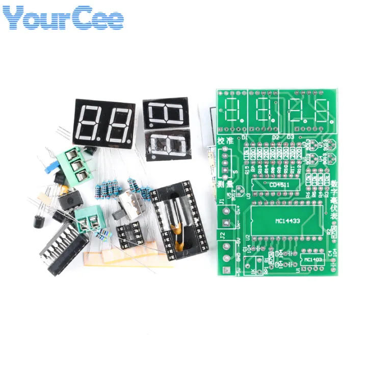 Digital%20Millivoltmeter%20Pcb%20Board%20Diy%20Kit%205v%20Ad%20Conversion%20Welding%20Soldering%20Electrical%20Electronic%20Skills%20Teaching%20Training%20Suit%20-%20Image%202