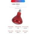 1pc 2023 275W Infrared Heating Therapy Lamp Bulb IR Adjustable Physiotherapy Lamp Pain Relief Back Infrared Light Bulb Body Care. 