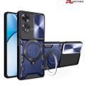 PlusCase for OPPO A60 4G 360° Rotate Ring Stand Full Protection Slide Lens Cover Shockproof Case. 