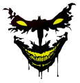 Head light sticker. Night vision joker sticker for motorcycle. Yellow - bike stickers. 