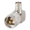 Harmony UHF PL259 PL-259 male to BNC female right angle RF adapter connector,silver. 