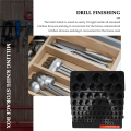 Drill Bit Storage Box Milling Cutter Saving Space Drill Finishing Holder Organizer Case Box for Home DIY Woodworking Use.