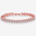Women's Fashion Roman Style Zircon Crystal Bracelet - Elegant Design.