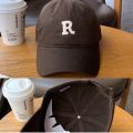 Men and Woman's Baseball Caps кепка женская Adjustable Casual Embroidered Letter R Cotton Sun Hats Unisex Solid Color Visor Hat.