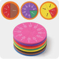 9Pcs/Set EVA Addition Subtraction Fractions Instrument Round Math Teaching Aids Score Question Demonstrator Student Teaching Tools.
