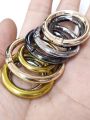 5Pcs 18mm-34mm Metal O Ring Spring Clasps Round Carabiner Keychain Bag Clips Hook Dog Chain Buckles Connector for DIY Jewelry. 