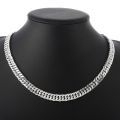 Hot fine Width 6MM chain 925 Sterling Silver Necklaces for Women Men Charm fashion Jewelry wedding Party Holiday gift 50-60cm.