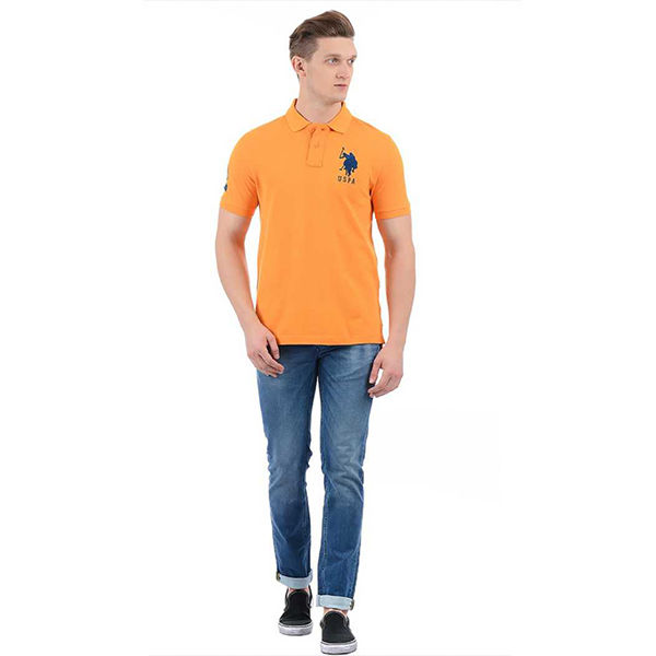 Cotton%20Polo%20T-Shirt%20for%20Men%20-%20Orange%20-%20Image%206