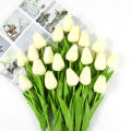 35 cm Tulip Flower Artificial Tulip Bouquet 10/5Pcs PE foam Flower for wedding Ceremony Decor Home Garden Bouquet Decor. 