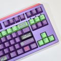EVA 01 GMK 120 Keys Anime Mechanical Keyboard PBT Keycaps OEM Profile Dye-Subbed Pink Gaming Custom Key Caps. 
