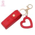rle Lip Container Stylish Lipstick Bag Keychain with art Pendantni Lipstick Container Key Organizer for Purse Stainless Leatr Clip Holder. 