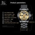 LouisWill Gold Top Brands Men Wristwatches Waterproof Luxury Golden Wrist Watch Clock Fake Three-Eye Decoration Watch Luminous Wrist Watches with Calendar For Men. 