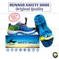 Runner Safety Shoe Best quality for Bikers, Construction & Industrial Work, Steel inside Sole & Steel Alloy cap in Toe for Heavy Safety & Slip Resistant Sole. 