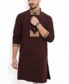 Coffe color embroidery Panjabi for men.