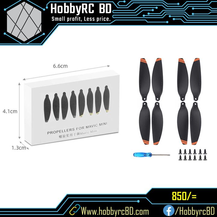 DJI Mini Replacement Propeller 4726F (8Pcs/ 4 Pairs) with Screw & Driver