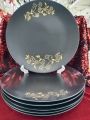 6 Pcs Exclusive Dinner Plate Set, Gift And Home Decoration - 6 Pcs Ceramic Plate Black.. 