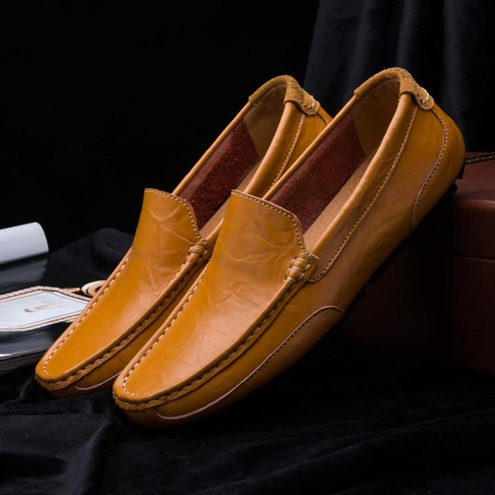 Men Casual Loafers Comfortable Leather Casual Shoes Men Sneakers New Spring Male Walking Loafers Casual Slip On Men Shoes