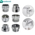 Stainless Steel Variable Diameter Adapter of Faucet Water Faucet Coupler Thread Connector Conversion Bubbler Bathroom Kitchen Repair Tap Water Joints Fittings.