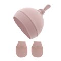 3pcs/Lot Solid Caps for Children Kids' Hat for New Born Baby Hat Birth Hat Baby Beanie Toddler Hat Glove Set Newborn Accessories. 