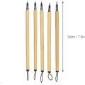 Bamboo -Qalam Pens, 5PCS Calligraphy Dip Pen, Vintage Handcrafted Calligraphy Pens (Round Nib Set). 