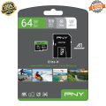 PNY Elite Class 10 U1 64GB microSD Memory Card - memory card for Smartphones, tablets, action & surveillance cameras, drones, computers - class1Pny High Speed 64Gb Micro Secure Digital Memory Card Practical Durable Memory Cards, Pny Memory Card, Pny 64Gb.