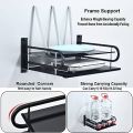 Floating Wall Shelf for Tv Components, Space Aluminum Router Wall Mount Shelf Bracket, Tv Accessories Shelves for Cable Boxes,DVD Player, Game Console, Smart Speaker, Mini Projector.