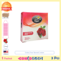 Tiger Super Dotted Rose Flavoured Condom 1 Packet (3 Pcs). 