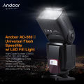 Andoer AD-560 II evrensel kamera flaşı Speedlite GN50 Canon Nikon Olympus Pentax DSLR için ayarlanabilir dolgu ışığı ile. 