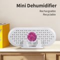 1PCS Mini Air Dryer Reusable Portable Electric Dehumidifiers USB Charging Moisture Absorbing Machine for Closet Shoe Cabinet. 