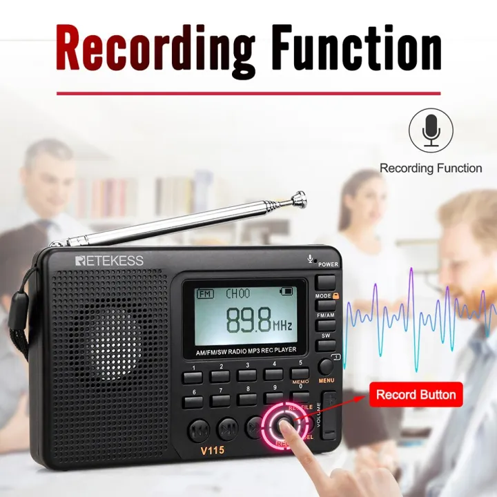 RETEKESS%20V115%20Radio%20FM%20AM%20SW%20Portable%20Radios%20Rechargeable%20Shortwave%20Radio%20Batteries%20Full%20Wave%20USB%20Recorder%20Speaker%20for%20Elders%20-%20Image%205