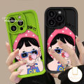 Funny Cute Sunglasse Blowing Bubble Gum Girl Case Compatible For IPhone 13 15 7Plus 14 12 11 Pro Max 8 6 7 6S Plus X XR XS MAX SE 2020 Cartoon Couples Angel Eyes Shockproof Soft Cover.