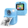 HD 1080P Kids Mini Instant Print Digital Camera Instant Printing Camera Birthday Holiday Gift for Fun Photography Blue.