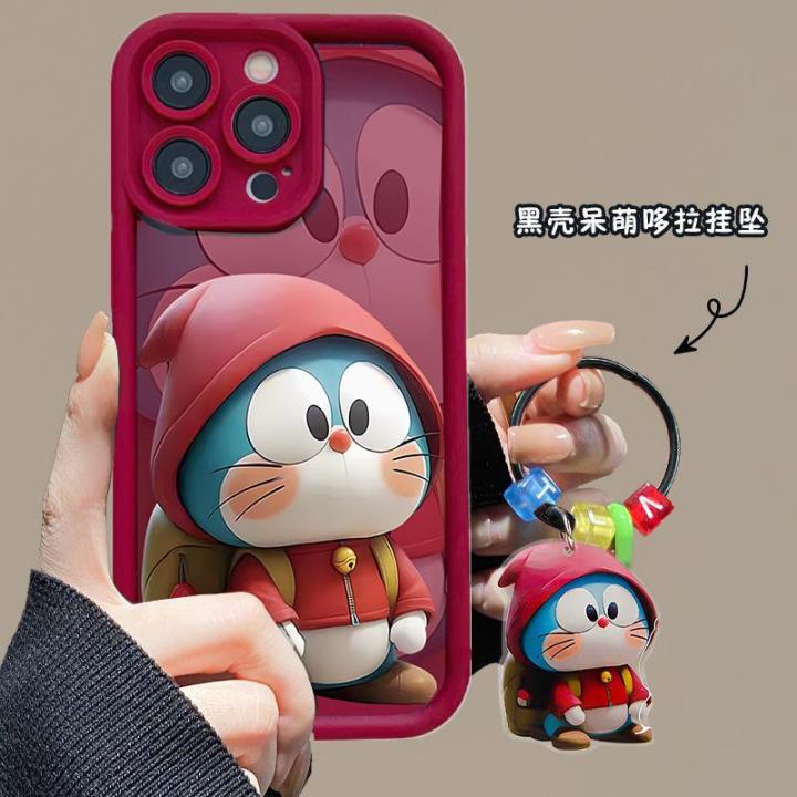 Casing%20For%20Infinix%20Hot%2030i%2030%20Play%20Note%2030%20VIP%2012%20G96%20Smart%207%20TECNO%20CAMON%2020%20SPAR%20K10%20Zero%2030%205G%20Case%20Cover%20Cartoon%20Cute%203D%20Doraemon%20Bracelet%20Matte%20Soft%20Anti-Knock%20Casing%20Solid%20Color%20Anime%20Cover%20Fashion%20-%20Image%204