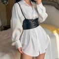 【WSJJ Store】(New) Y2K black corset top lace backless skinny bustier tops outwear strap sweeats women chic. 