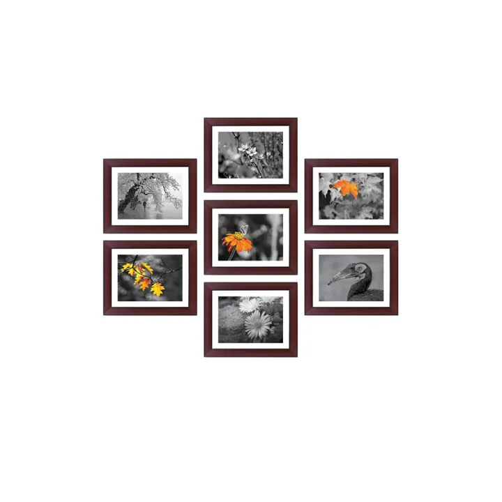 Set%20of%207%20Pieces%20Brown%20Solid%20Multi%20Picture%20Frame%20Set%20for%20wall%20Decor%205x7%20inch%20fiber%20Photo%20Frame%20-%20Image%202