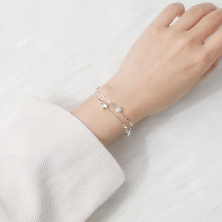 925%20sterling%20silver%20Beautiful%20stars%20Bracelets%20for%20women%20korean%20fashion%20designer%20party%20Wedding%20Jewelry%20Holiday%20gifts%20-%20Image%202
