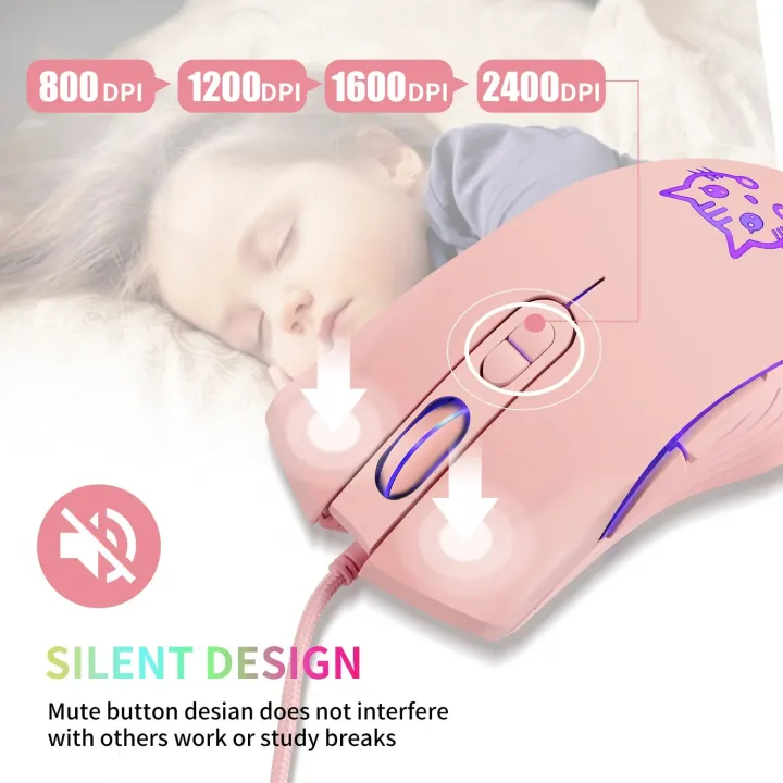 USB%20Wired%20Gaming%20Mouse%20Pink%20Computer%20Professional%20E-sports%20Mause%202400%20DPI%20Colorful%20Backlit%20Silent%20Mice%20for%20Lol%20Data%20Laptop%20Pc%20-%20Image%203