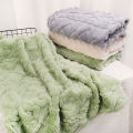 70*100Cm Solid Color Coral Velvet Warm Plush Blanket Super Soft Throw Blanket Embossed Four-Season Blanket Bed Living Room Sofa Couch Supples 1Pcs. 