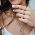 Simple 925 Sterling Silver Rings for Women Men Anti-allergy Gold/Silver Color Smooth Wedding Rings V Shape Smooth Slim Rings. 