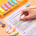 Cute Mini Tiny highlighter Pen Pack of 6 - fancy highlighter - good quality - 6 pcs.