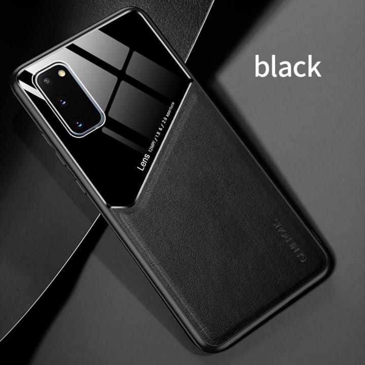 【3C VictoryEagle】for Samsung S20 case texture car magnetic Holder back cover soft silicon shockproof case cover