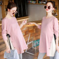 Maternity Clothes Spring and Autumn Suit Outer Wear Loose Maternity Top Sweater Mid-Length Pants Pregnant Clothes Autumn.