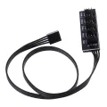 Fan Hub Distributor 4-Pin 1 to 5 PC CPU Heatsink Box Fan Distributor Hub Adapter Cable for Computer Cooler. 