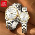 OLEV-S NEW Fashion Watches Couple Watch Stainless Steel waterproof Watch For Men and Women 1jora.
