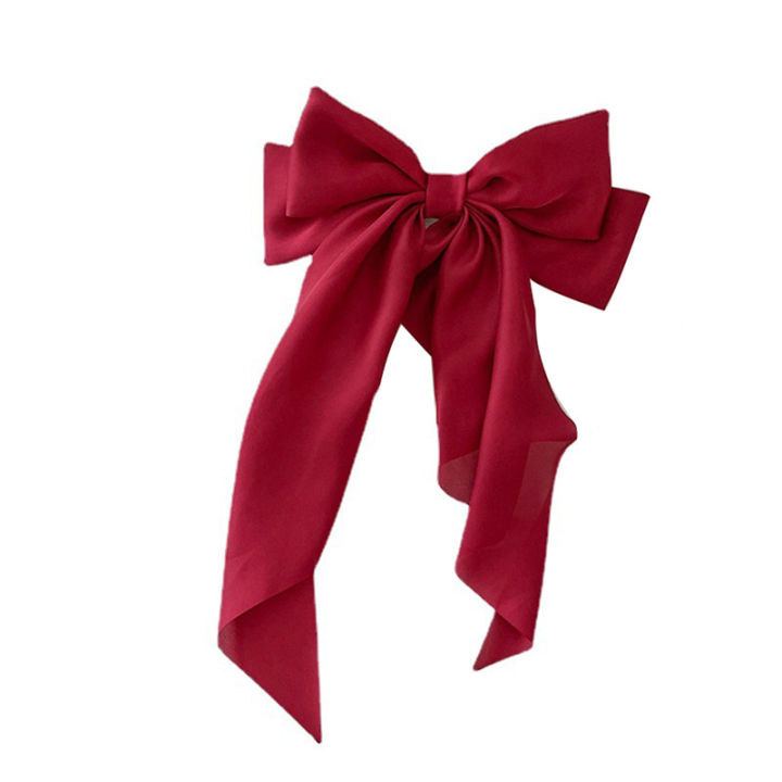 Elegant%20Bow%20Ribbon%20Hair%20Clip%20Fashion%20Simple%20Solid%20Satin%20Spring%20Clip%20Hair%20Pin%20Retro%20Headband%20with%20Clips%20Girls%20Hair%20Accessories%20Mzea%20-%20Image%203