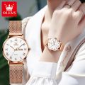 OLEVS 2920 Women's Watch Top Quality Stainless Steel Waterproof Double Calendar Quartz Watch Classic Fashion Luxury Women Watch.
